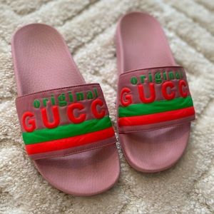 Authentic Gucci Neon Slides
